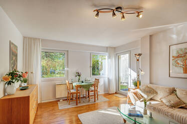 一室一厅的迷人公寓,带露台和花园